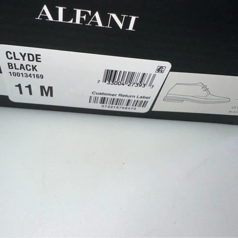 Alfani Men's Clyde Chukka Ankle Boots Leather Black 11M New